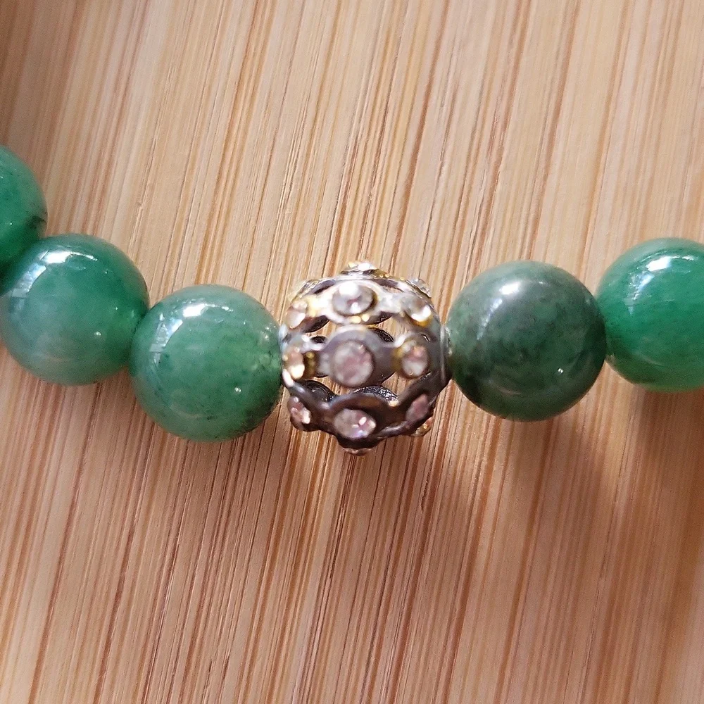 Genuine Jade Gemstone Stretch Bracelet